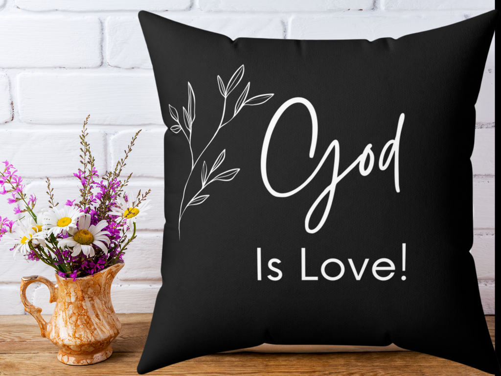 God is Love Faux Suede Pillow