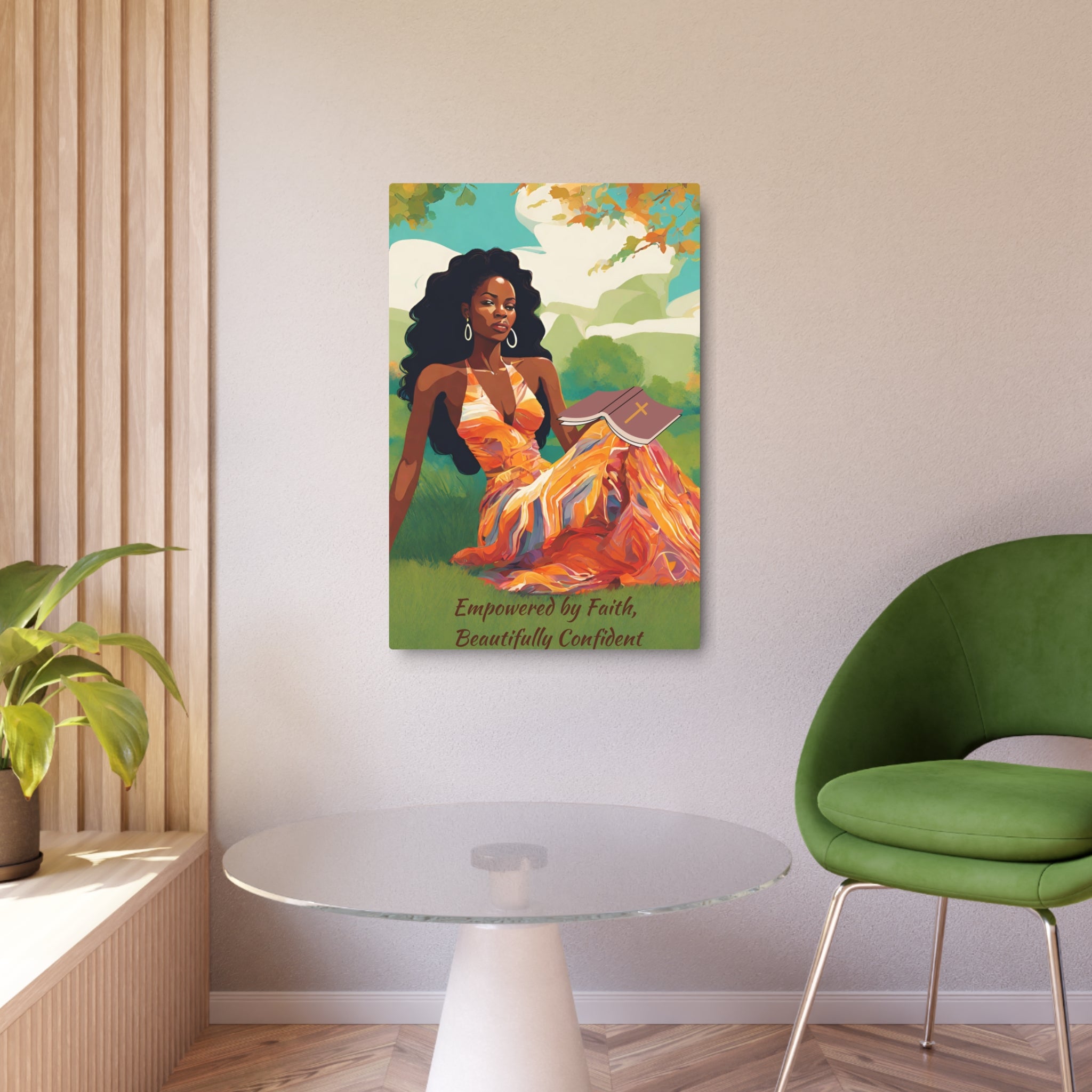 'Empowered by Faith' Metal Art Sign