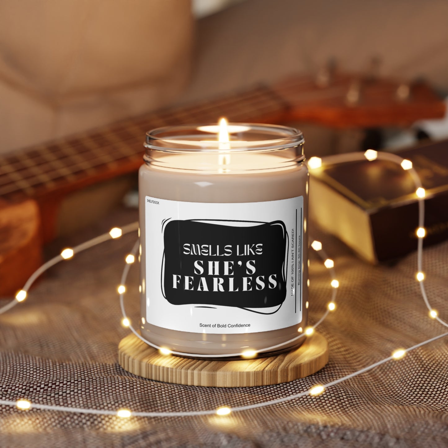 She Smells Like She's Fearless Aroma: Premium Soy Wax Scented Candle Delight 9oz