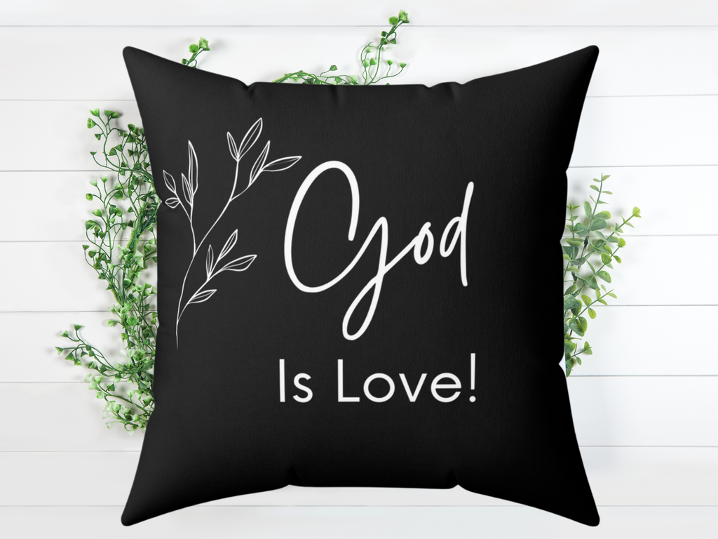 God is Love Faux Suede Pillow