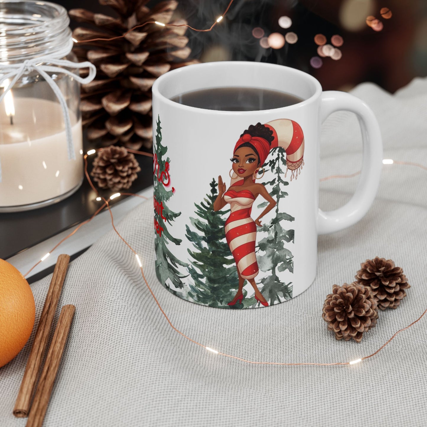 Prayers, Peppermint & Power Christmas Mug – A Festive Sip of Faith and Style