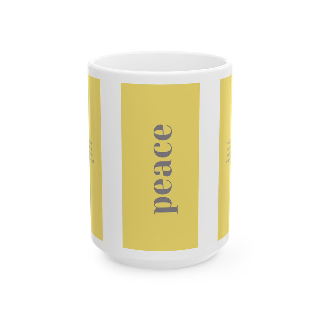 'Peace' Ceramic Mug - Minimalist Mindfulness Coffee Cup