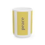 'Peace' Ceramic Mug - Minimalist Mindfulness Coffee Cup