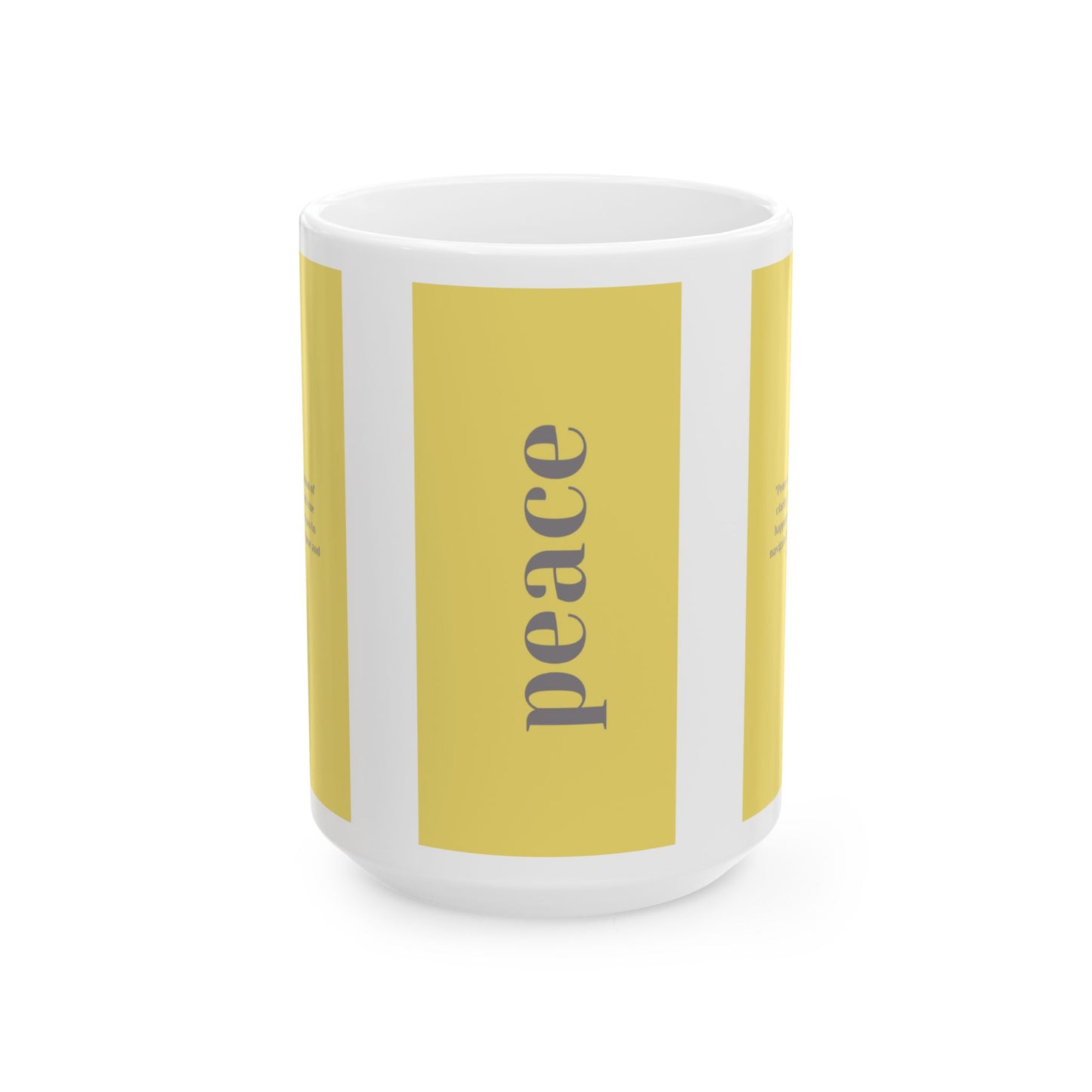'Peace' Ceramic Mug - Minimalist Mindfulness Coffee Cup