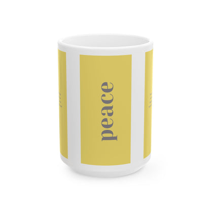 'Peace' Ceramic Mug - Minimalist Mindfulness Coffee Cup