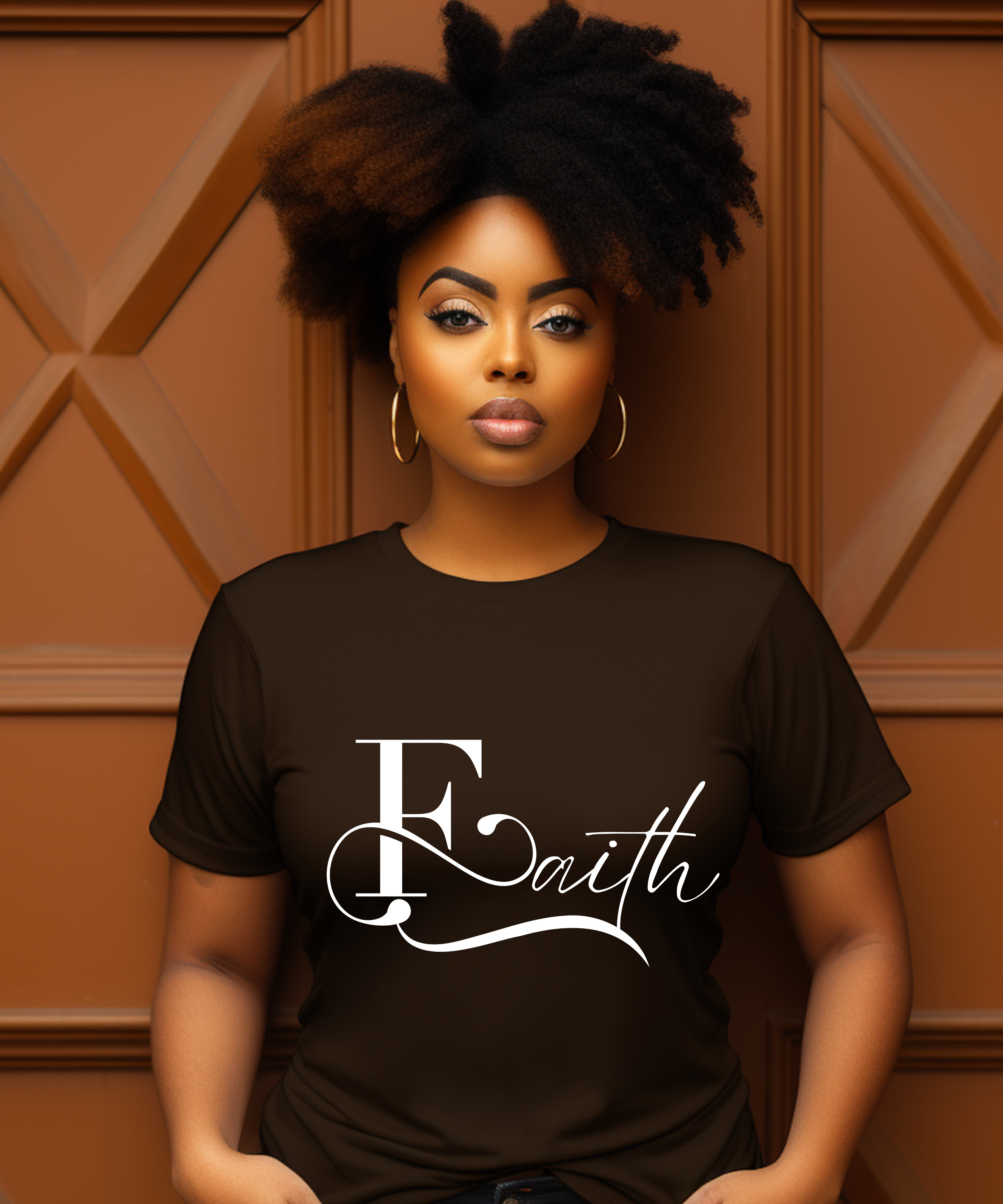 'Faith' Women's Softsyle T-Shirt: Inspiring Graphic Tee for Strength and Belief
