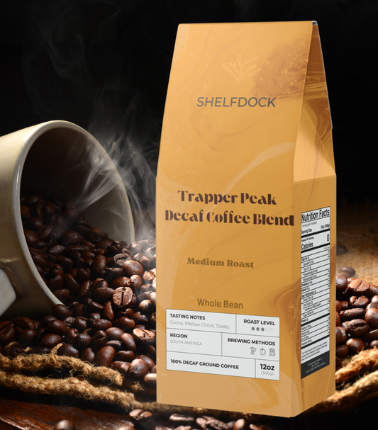 Trapper Peak Decaf Coffee Blend - Medium Roast (12 oz)