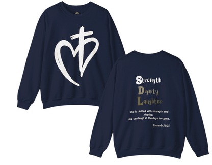 Dress in Faith: Proverbs 31:25 Christian Sweatshirt