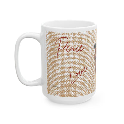Peace, Love & Purpose Ceramic Mug – Sip with Serenity and Faith