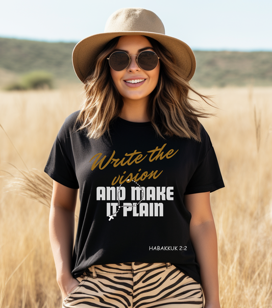 Habakkuk 2:2 Vision Unisex Tshirt - Inspiring Bible Verse