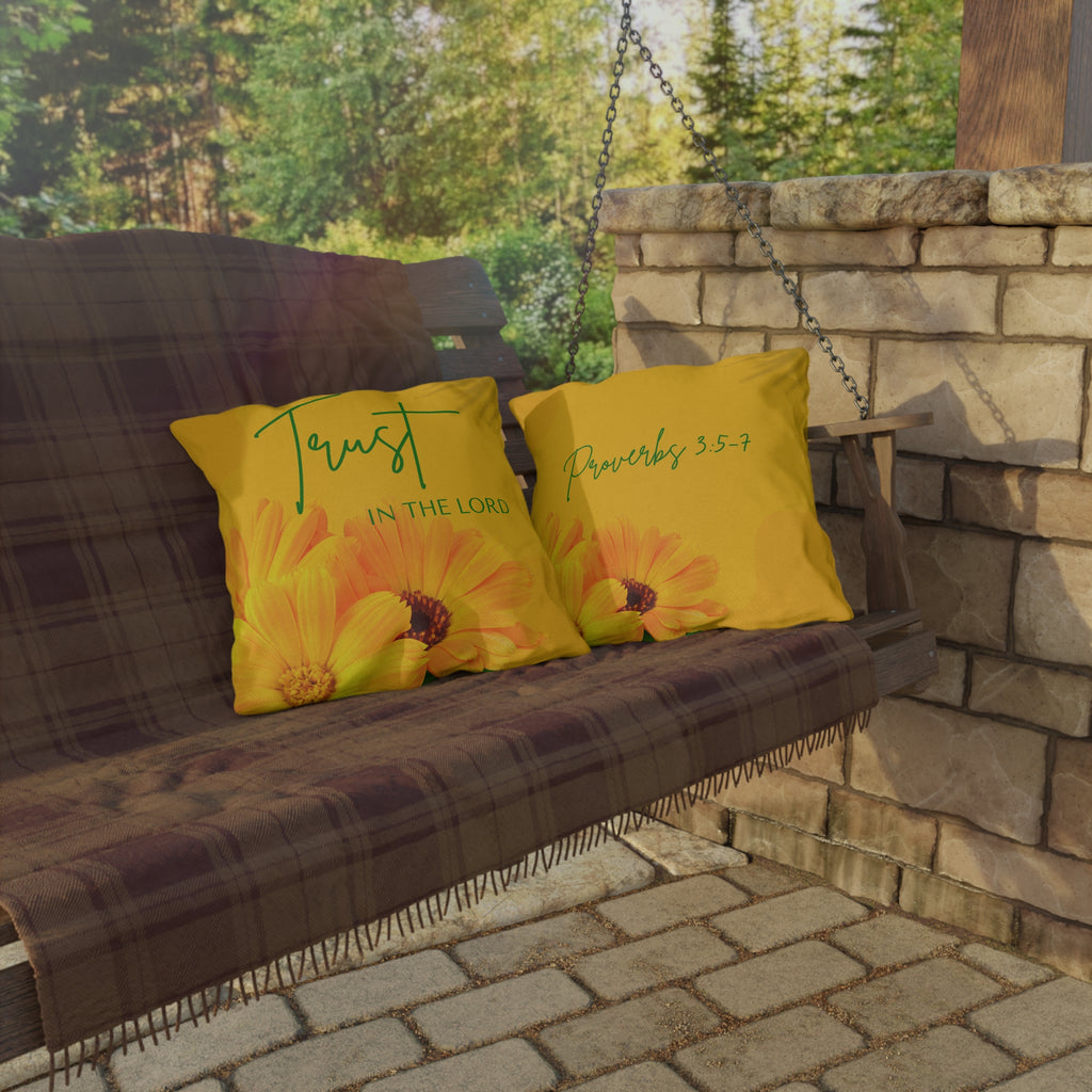 "Trust In The Lord" Spiritual Outdoor Pillow