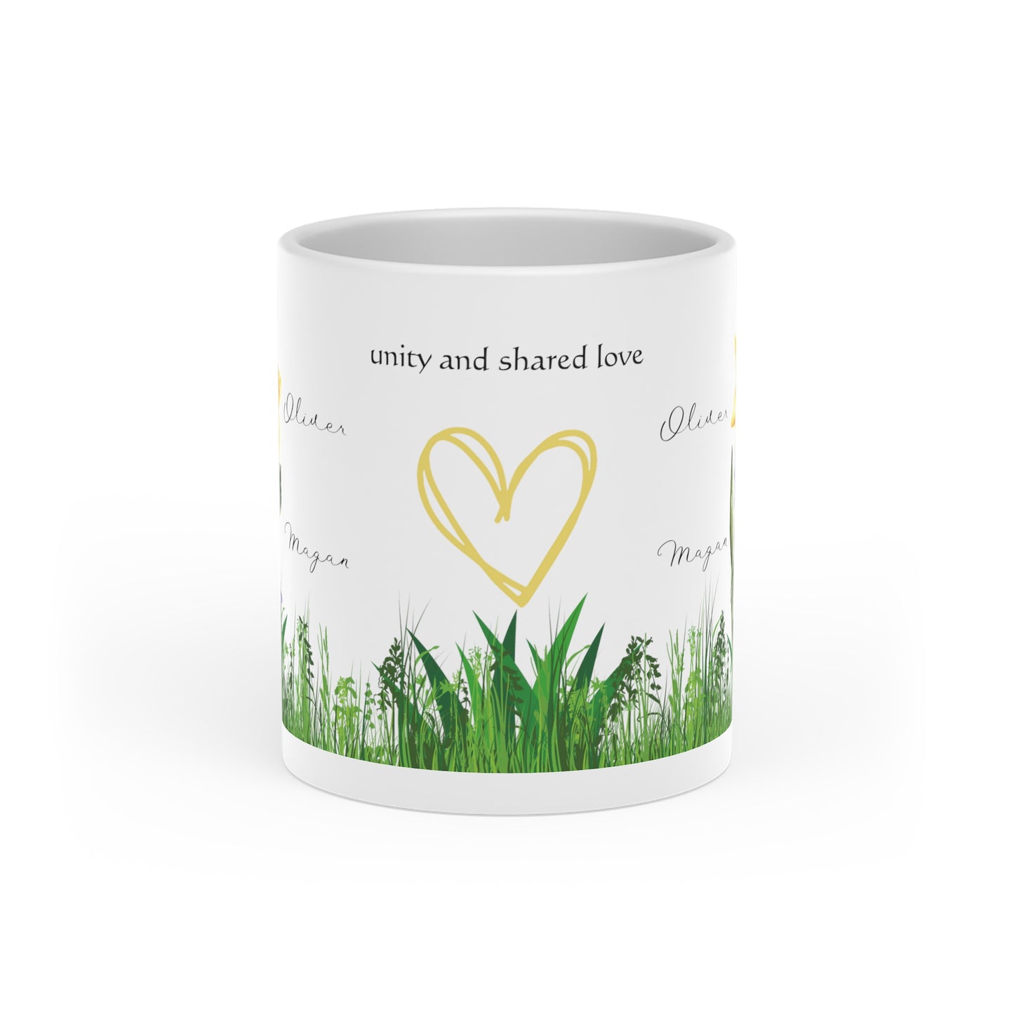 Heartfelt Harmony: Couple's Personalized Birth Month Flowers Mug