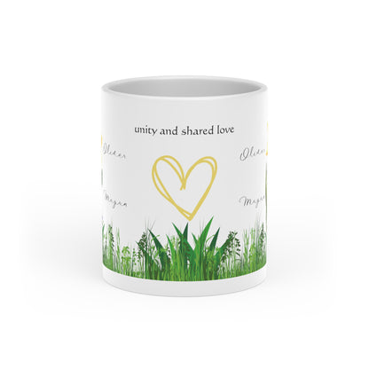 Heartfelt Harmony: Couple's Personalized Birth Month Flowers Mug