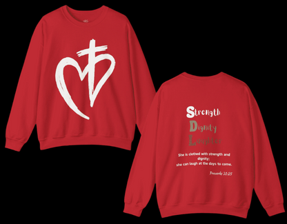 Dress in Faith: Proverbs 31:25 Christian Sweatshirt