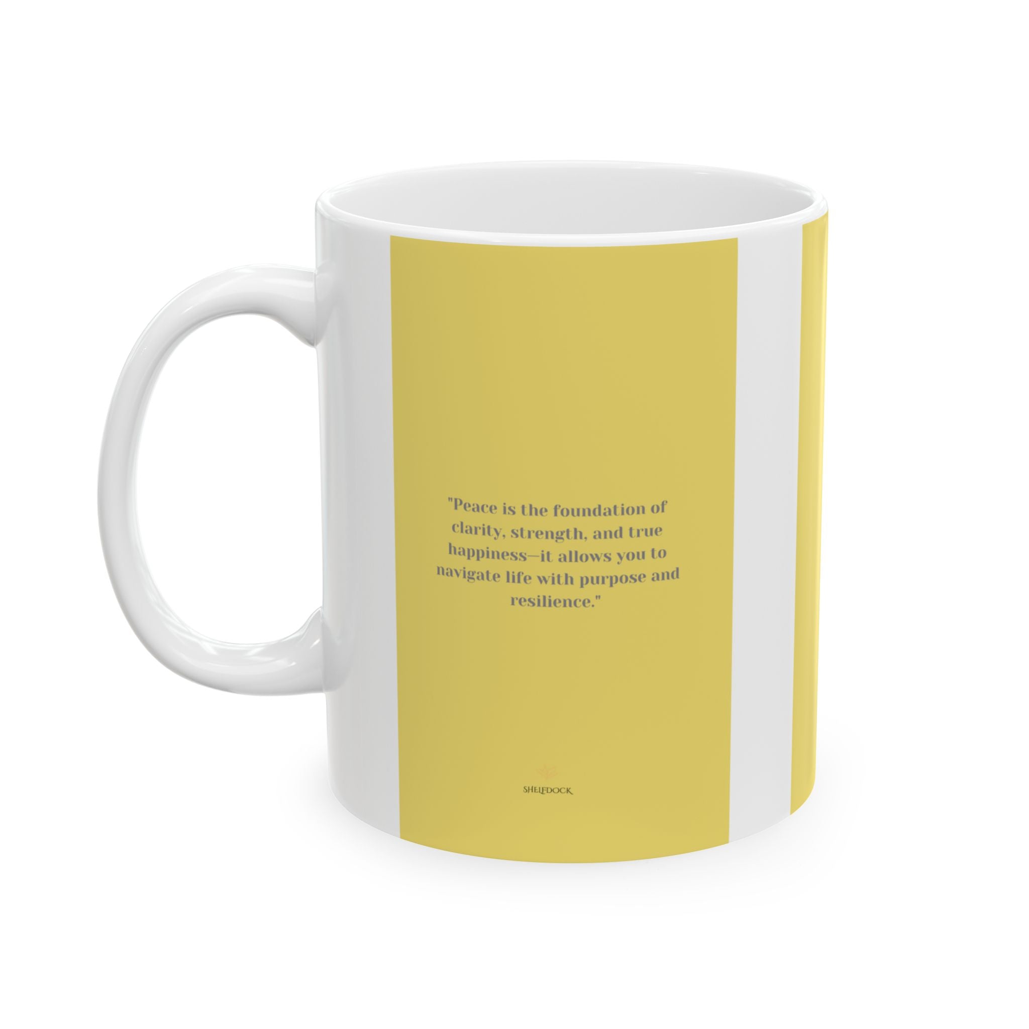 'Peace' Ceramic Mug - Minimalist Mindfulness Coffee Cup
