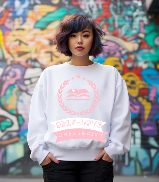 Knowledge in Love: Self-Love University Open Book Sweatshirt