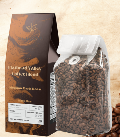 Medium Dark Roast -  Flathead Valley Coffee Blend (12 oz)