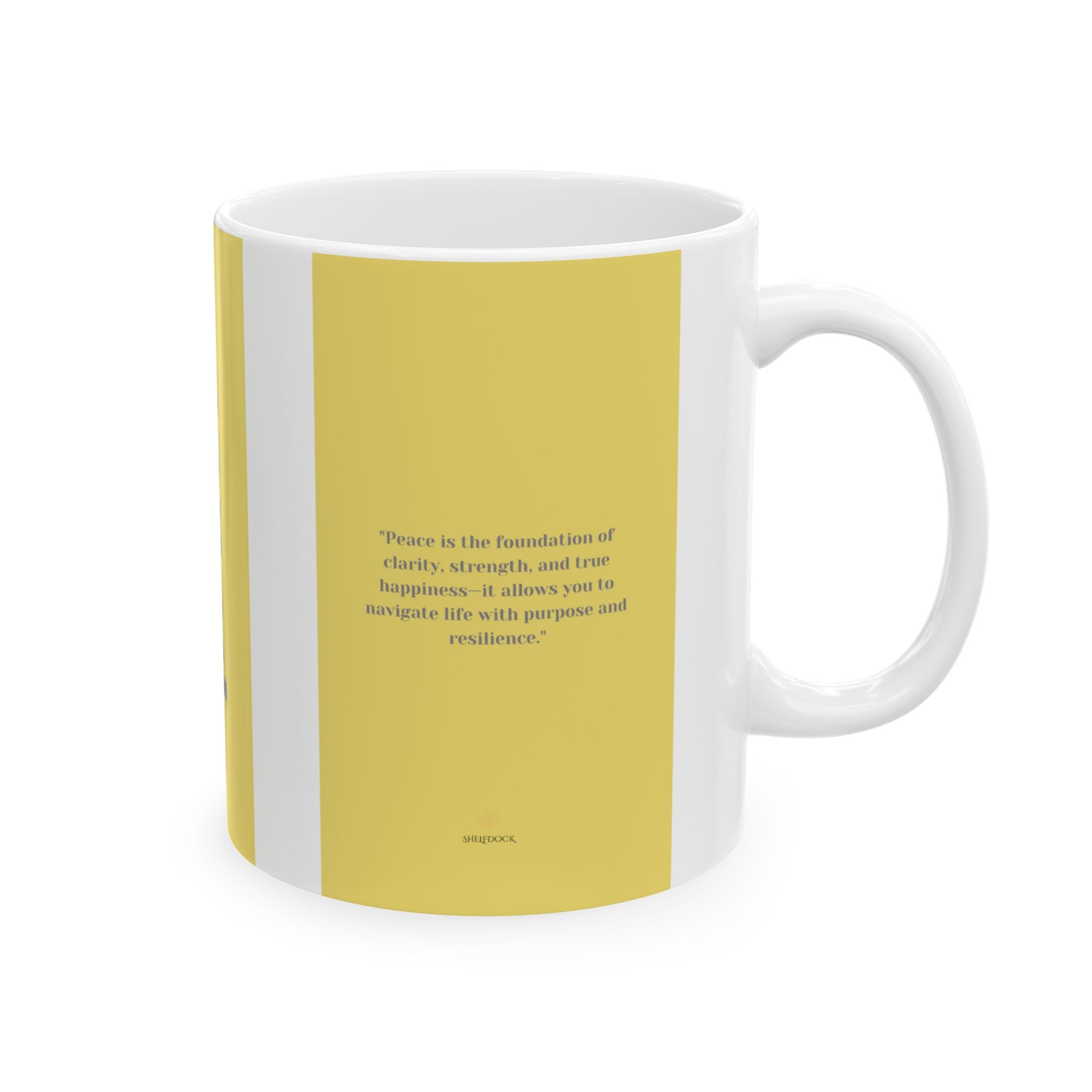 'Peace' Ceramic Mug - Minimalist Mindfulness Coffee Cup