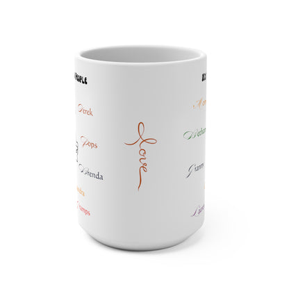 Front Row: Personalized Name Keepsake 15 oz Mug