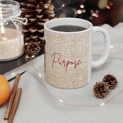Peace, Love & Purpose Ceramic Mug – Sip with Serenity and Faith