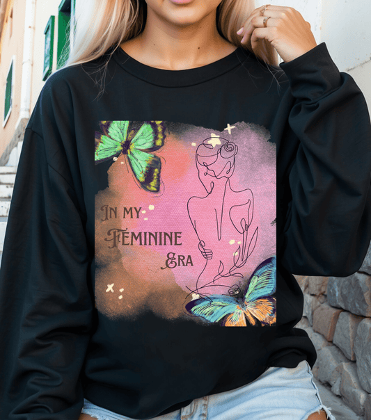 Feminine Era Silhouette Crewneck Sweatshirt: Empowerment in Every Thread