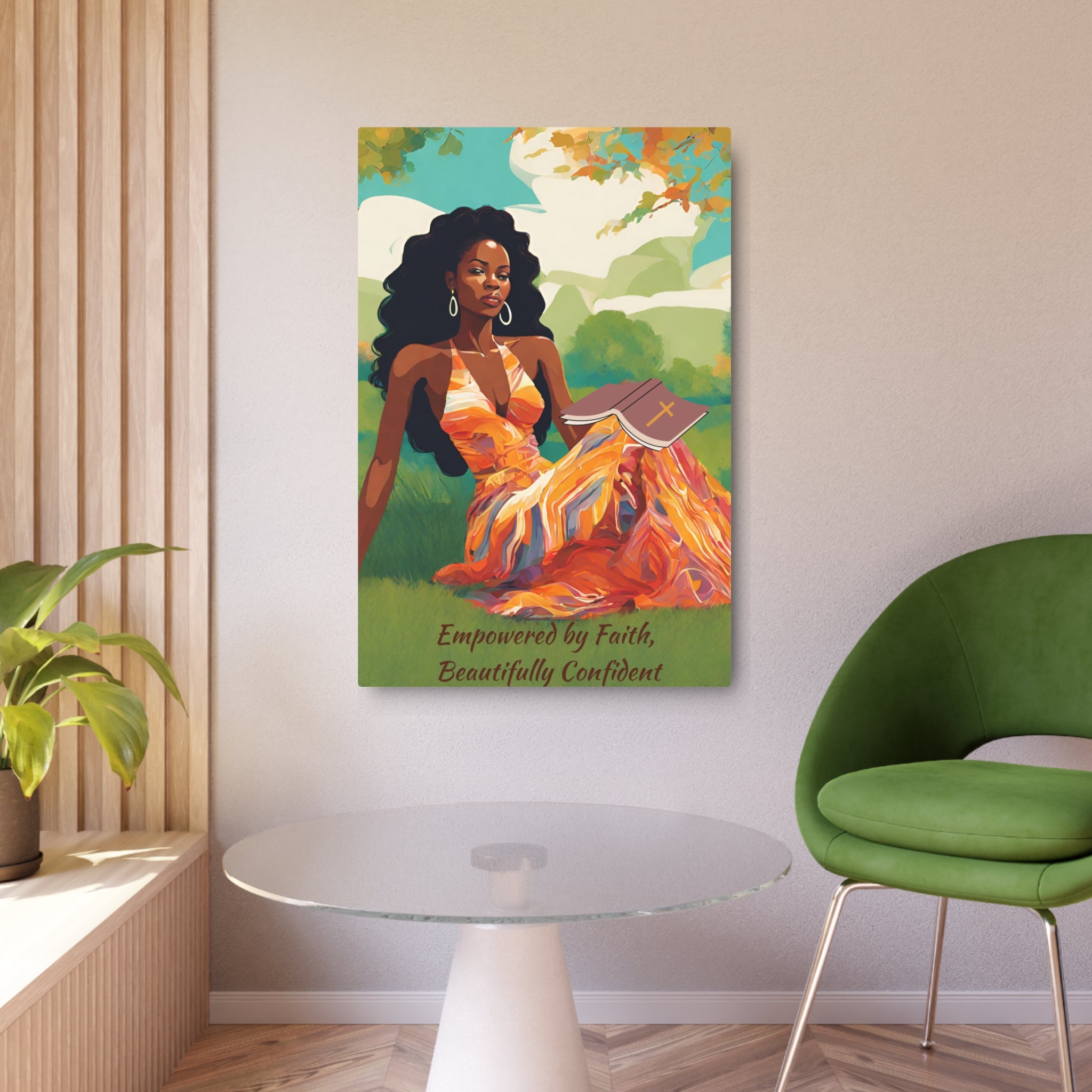 'Empowered by Faith' Metal Art Sign