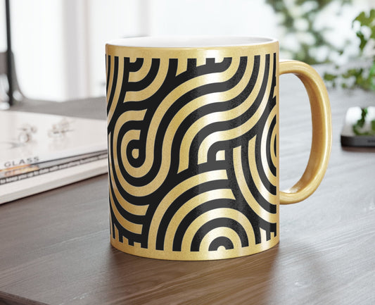 Geometric Elegance Metallic Mug (Silver\Gold)