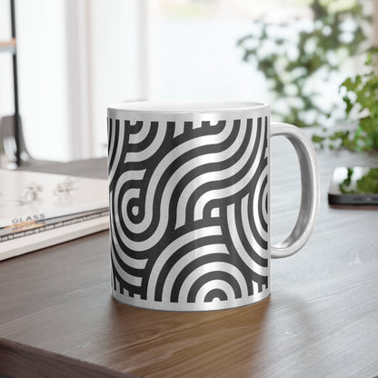 Geometric Elegance Metallic Mug (Silver\Gold)