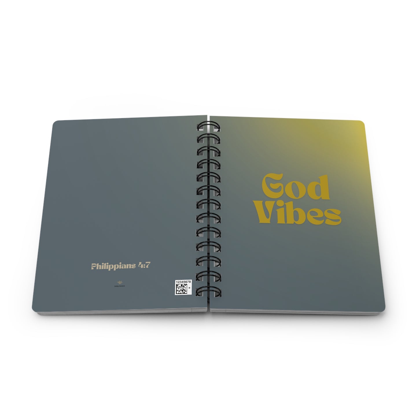 "God Vibes" Spiral-Bound Journal – Faith-Inspired Notebook for Empowerment and Reflection