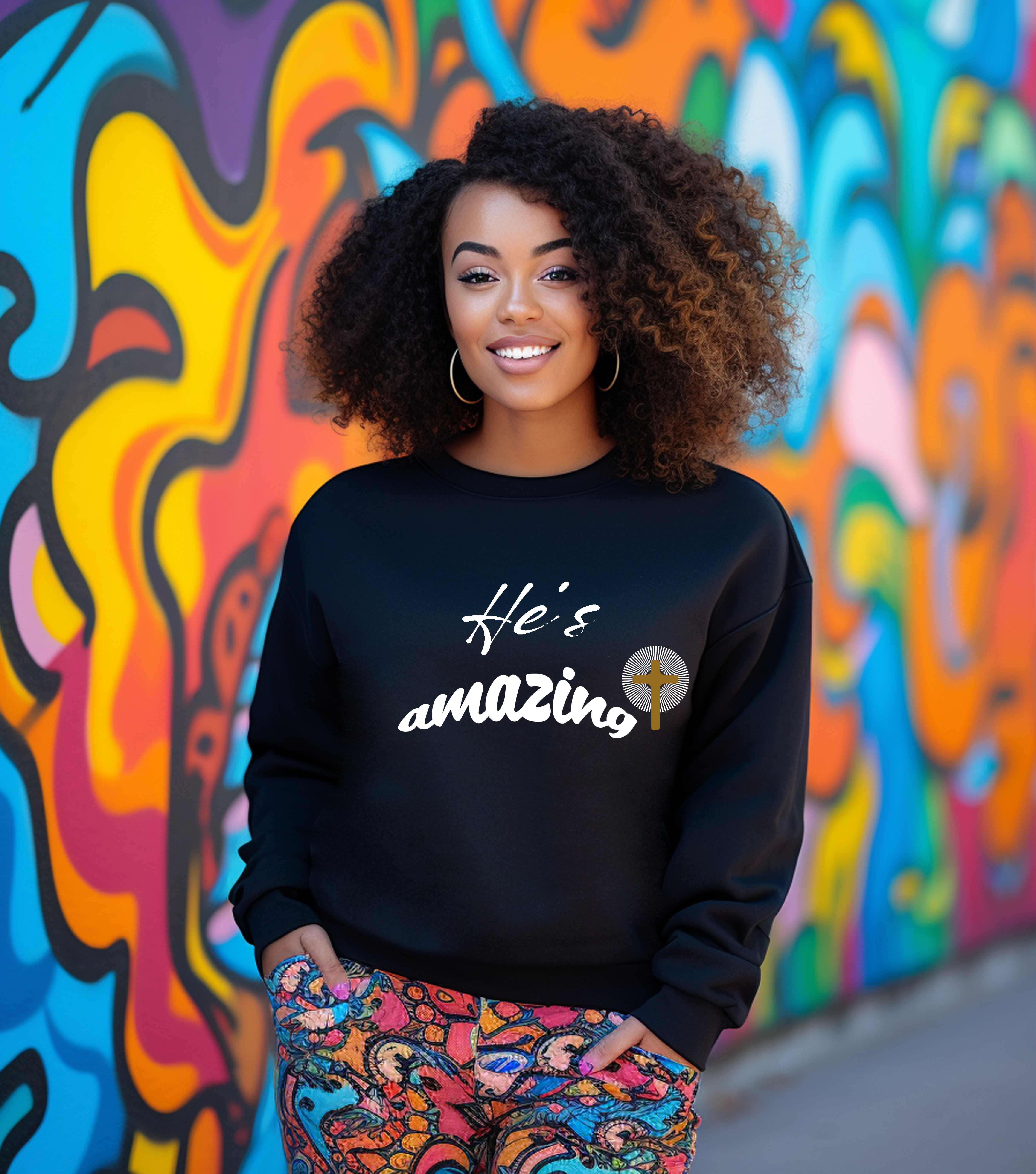 Faith-Based 'He's Amazing - I'm Talkin About God' Sweatshirt – God-Inspired Apparel