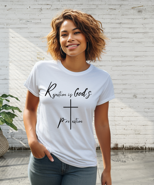 "Rejection is God's Protection" Women's Softstyle Tee