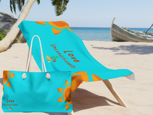 "Love Unconditionally" Inspirational Beach Towel