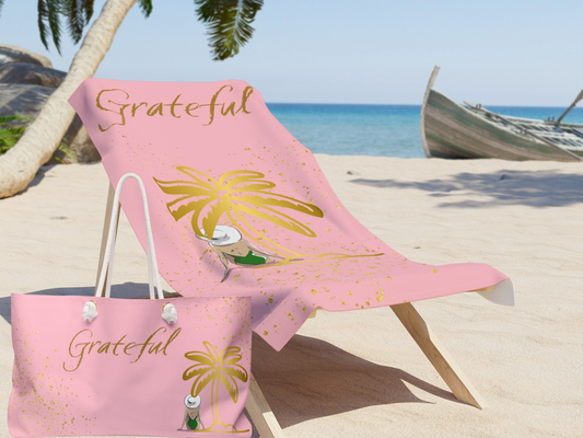 "Grateful" Inspirational Beach Towel