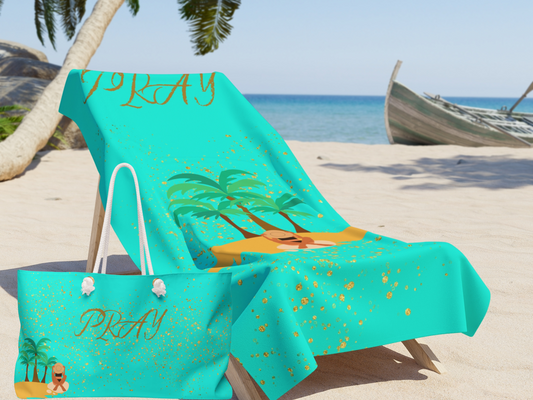 Pray" Inspirational Beach Towel