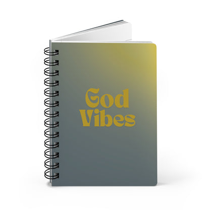 "God Vibes" Spiral-Bound Journal – Faith-Inspired Notebook for Empowerment and Reflection