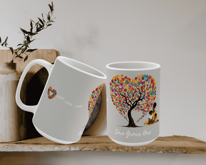 Under The Family Tree: 'Love Grows Here' Mug,15oz