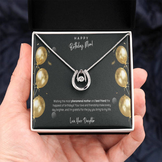Eternal Elegance: Loving Embrace Birthday Necklace for Mom