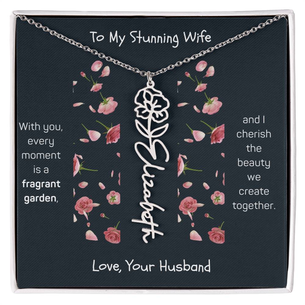 Blossoming Love: A Birth Month Flower Necklace Infused with Heartfelt Elegance